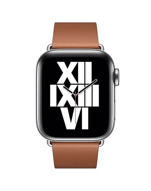 Bracelet en cuir véritable pour Apple Watch 38/40 et 41mm Buckle Edition marron