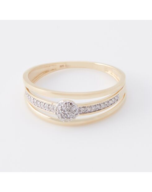 Bague Jelena Diamant 0.1 ct or jaune