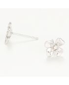 Boucles d'oreilles Pistil Diamant 0.05 ct or blanc