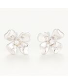 Boucles d'oreilles Pistil Diamant 0.05 ct or blanc