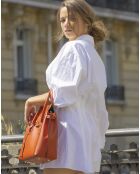 Sac à main en Cuir Jane orange foncé - 36x35x24cn cm