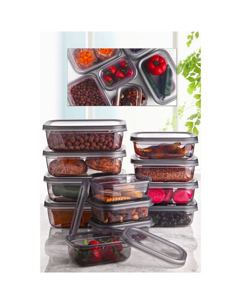 12 veelkleurige opbergdozen