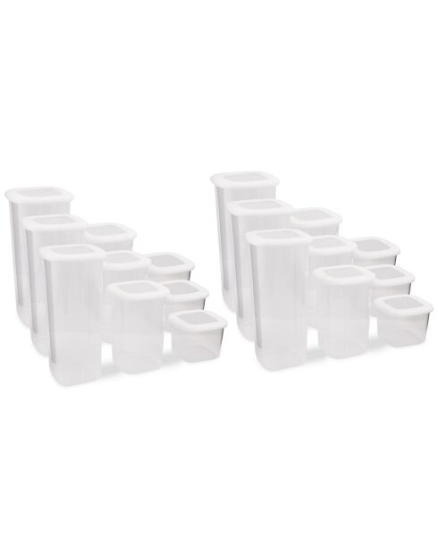 18 Boîtes de conservation blanches