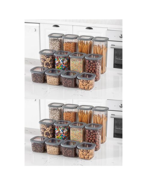 24 scatole portaoggetti antracite