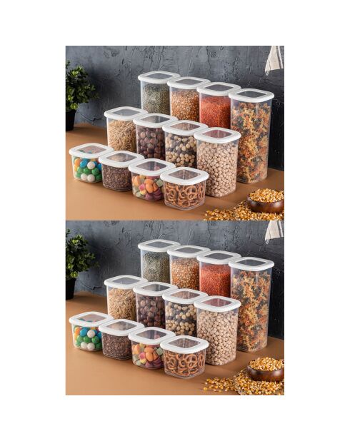 24 Boîtes de conservation blanches