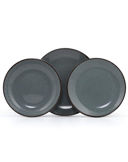 Service de table bleu en Porcelaine - 18 pièces