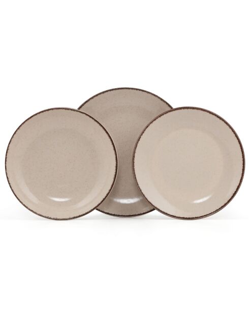 Service de table écru en Porcelaine - 18 pièces