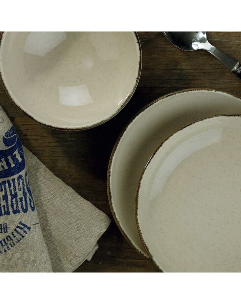 Servizio da tavola in porcellana ecru - 18 pezzi