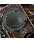 Service de table vert en Porcelaine - 18 pièces