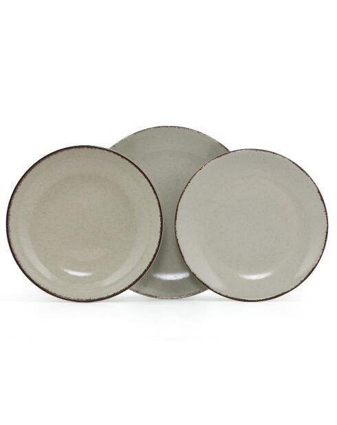 Service de table vert en Porcelaine - 18 pièces