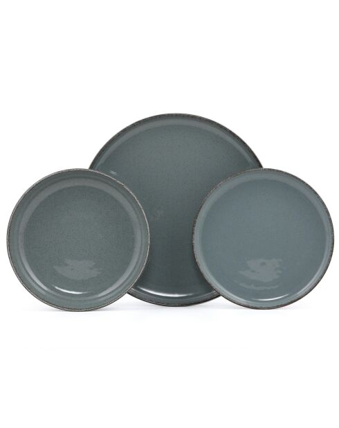Service de table bleu en Porcelaine - 18 pièces