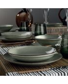 Service de table vert en Porcelaine - 18 pièces