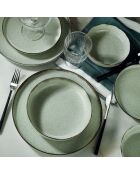Service de table vert en Porcelaine - 18 pièces
