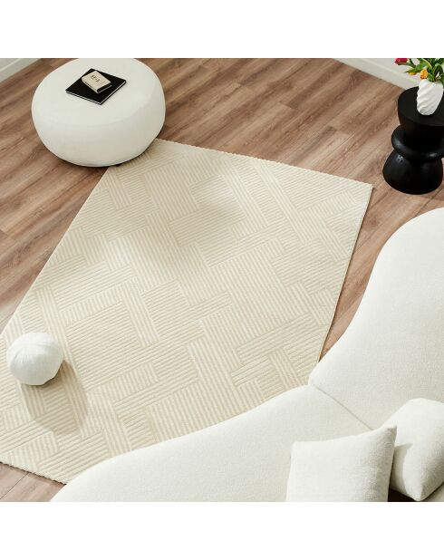 Tapis Bianca 160 crème - 80x150 cm
