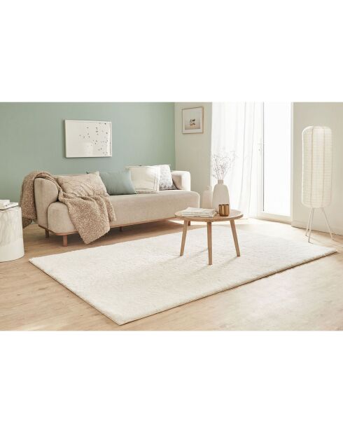 Tapis shaggy doux Oslo 902 blanc - 120x160 cm