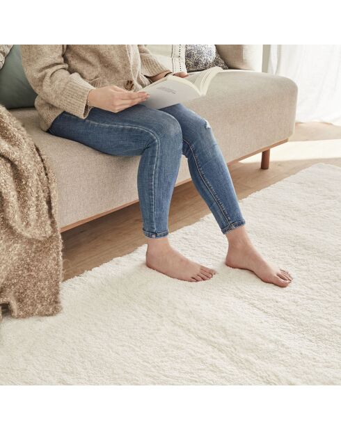 Tapis shaggy doux Oslo 902 blanc - 120x160 cm