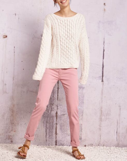 Oudroze broek Qajou