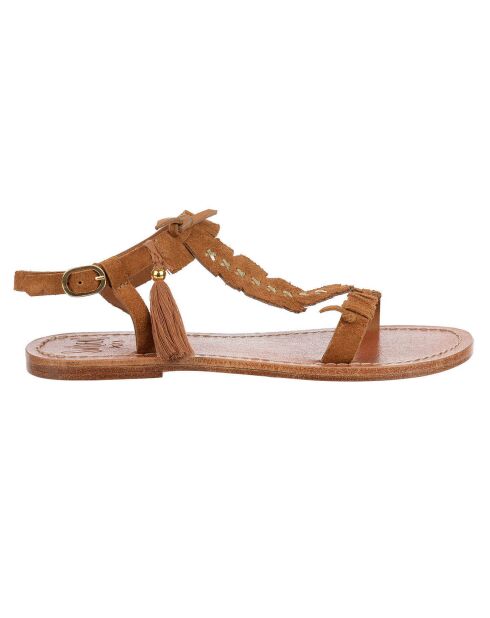 Sandales en Cuir Qarma naturel