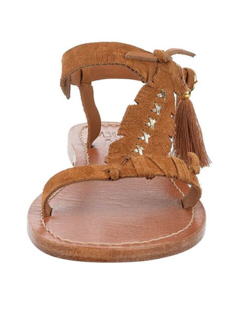 Sandales en Cuir Qarma naturel