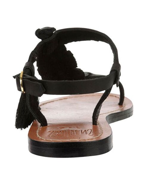 Sandales en Cuir Qarma noires