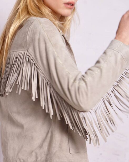 Qelio Pearl Velvet Lederjacke