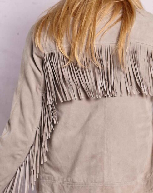 Qelio Pearl Velvet Lederjacke