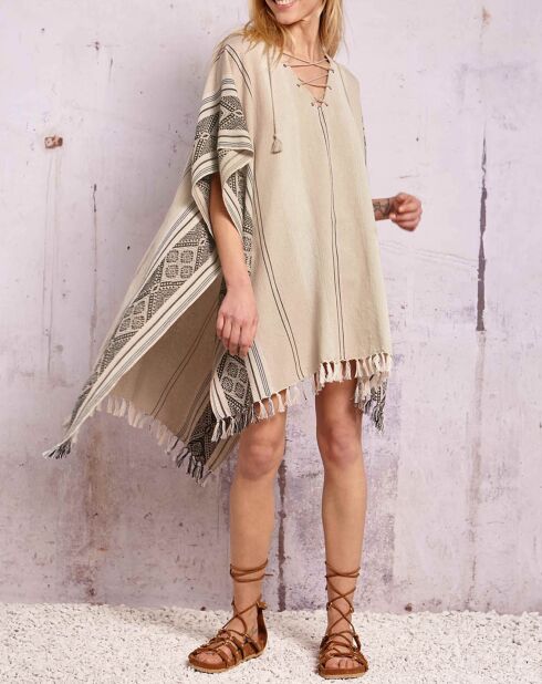 Poncho Qete beige