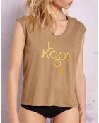 T-Shirt Qeveni kaki/taupe