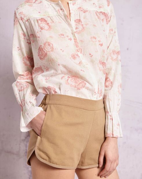Beigefarbene Qi Shorts