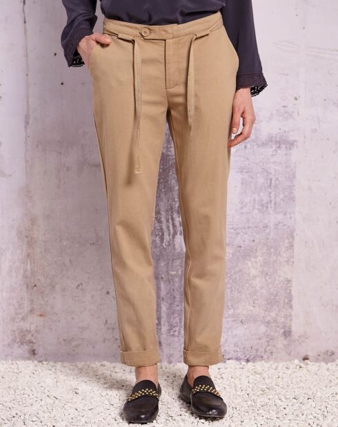 Pantaloni Qipo beige