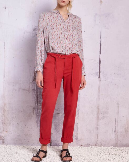 Pantalon Qipo rouge