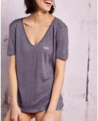 T-Shirt 100% Lin Qitu bleu