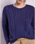 Pull en Coton & Lin Qobi marine