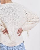 Pull en Coton & Lin Sybille écru/off white