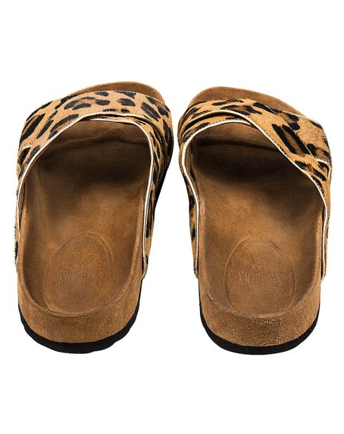 Chaussures en Cuir de Vache Valtera léopard