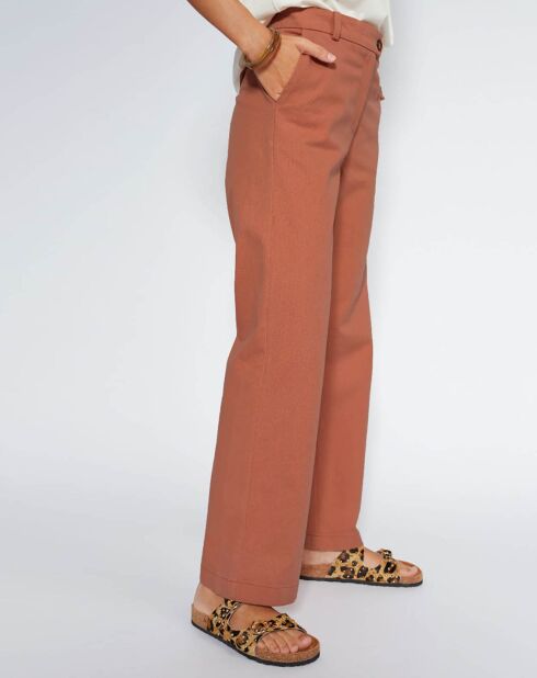 Baxter kastanjebruine broek