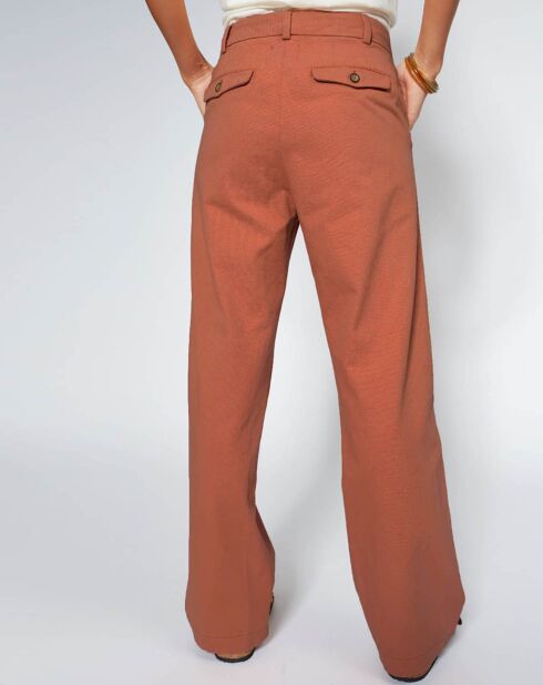 Baxter kastanjebruine broek