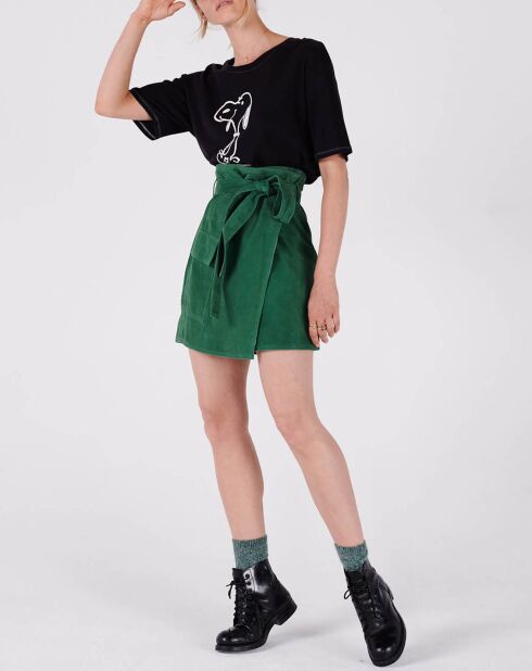 Groene fluwelen leren rok van Bristol