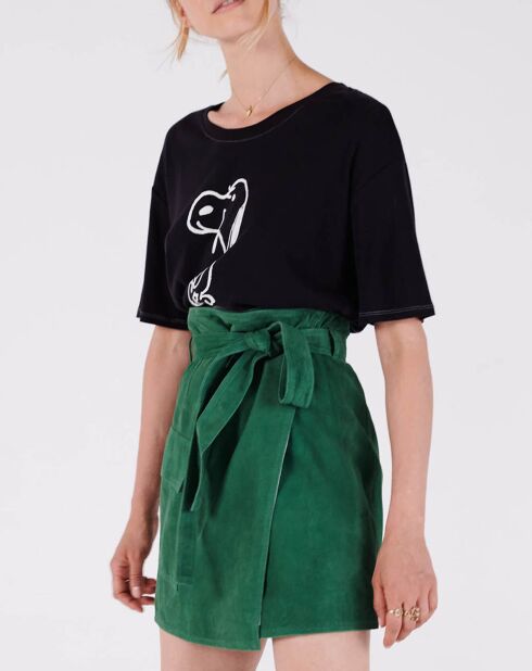 Groene fluwelen leren rok van Bristol