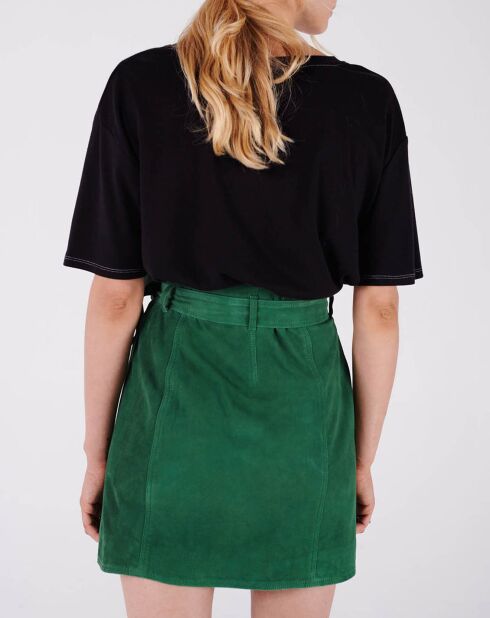 Groene fluwelen leren rok van Bristol