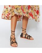 Sandales en Cuir de Vache Bruna noires