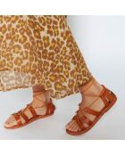 Sandales en Cuir de Vache Brunu naturel