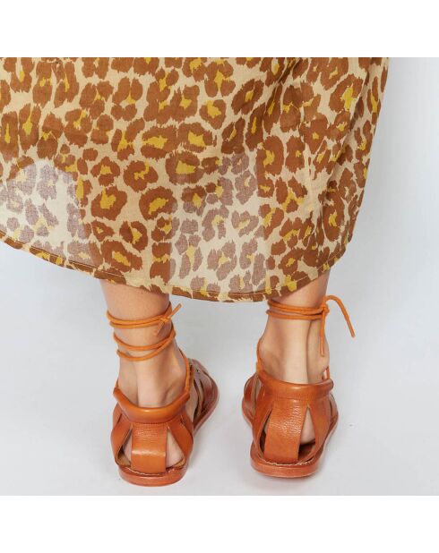 Sandalen van natuurlijk Brunu rundleer