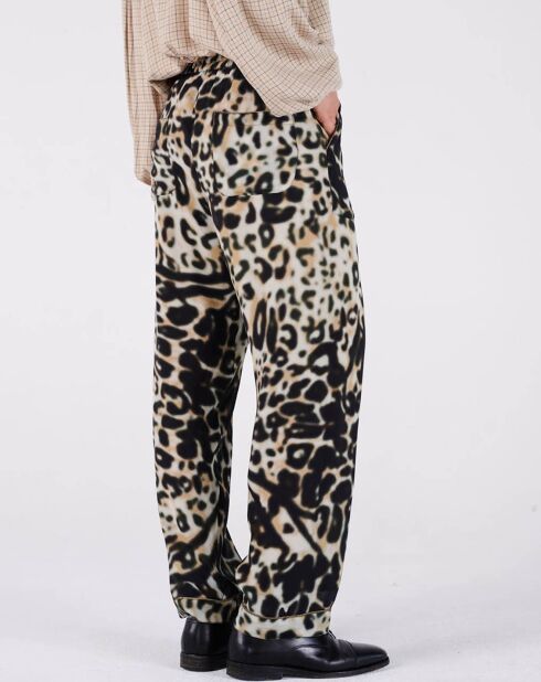 Beige/zwarte broek van Calix