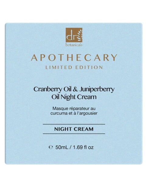 Masque de nuit régénérateur à l'huile de canneberges et huile de baies de genièvre - 50 ml