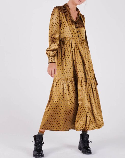 Robe Carlito à pois mordore