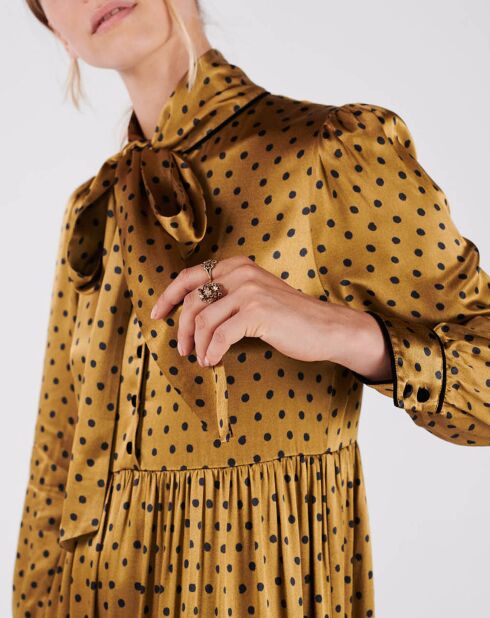 Robe Carlito à pois mordore