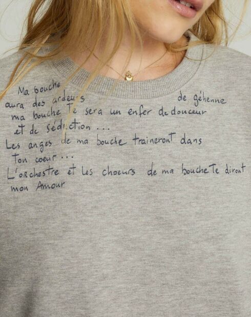 Sweat Darone gris chiné