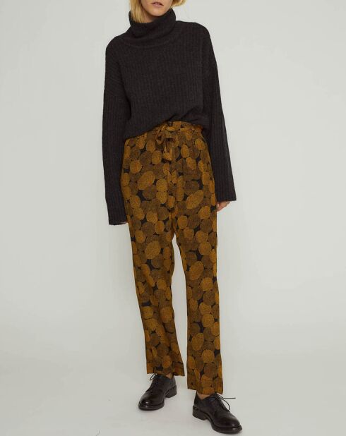 Pantalon Elton noir/marron