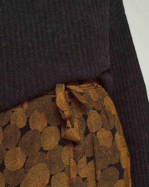 Pantalon Elton noir/marron